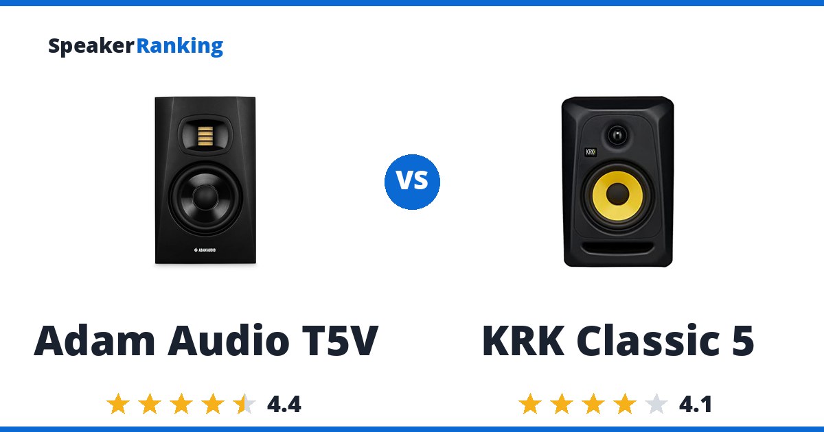 Adam Audio T5V vs KRK Classic 5