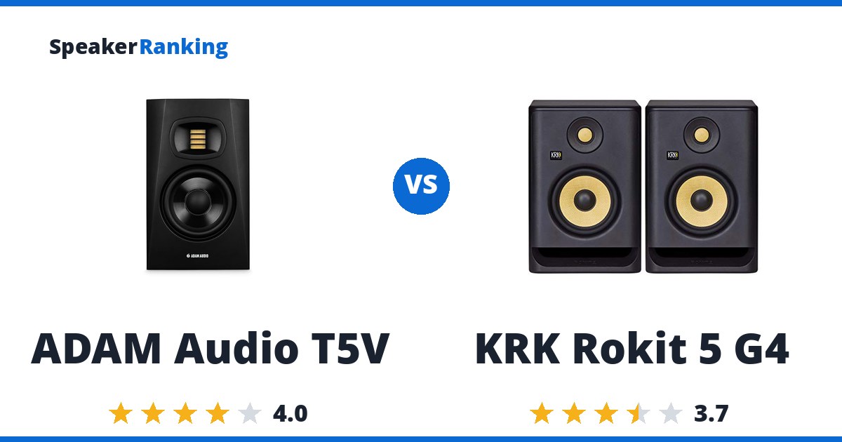 Adam Audio T5V vs KRK Rokit 5 G4