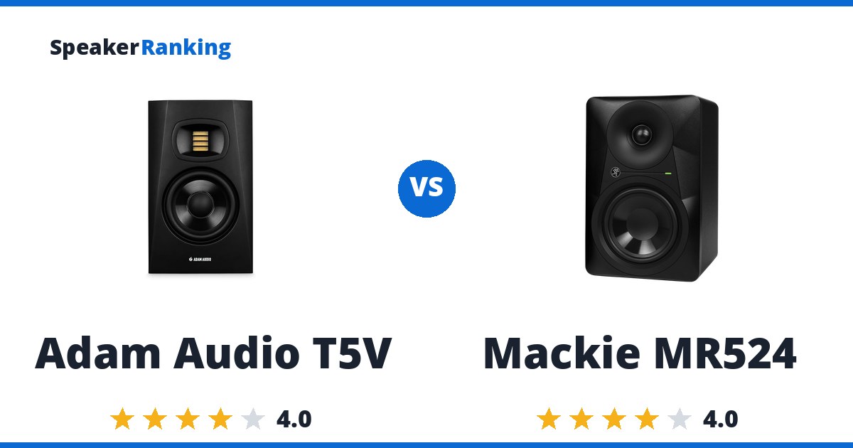 Adam Audio T5V vs Mackie MR524