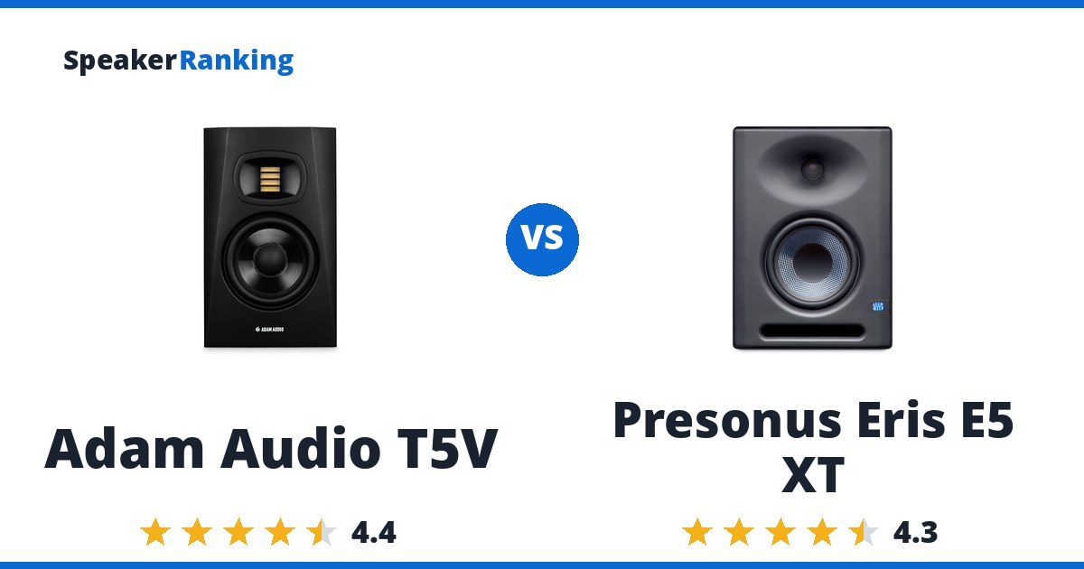 Adam Audio T5V vs Presonus Eris E5 XT