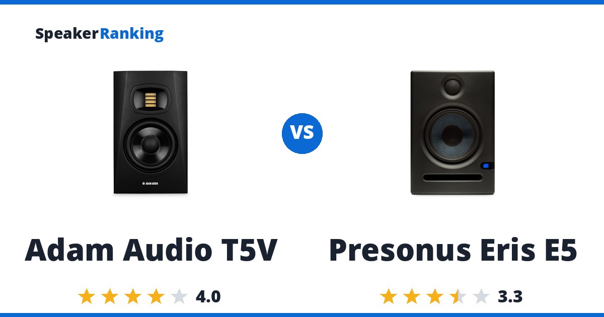 Adam Audio T5V vs Presonus Eris E5