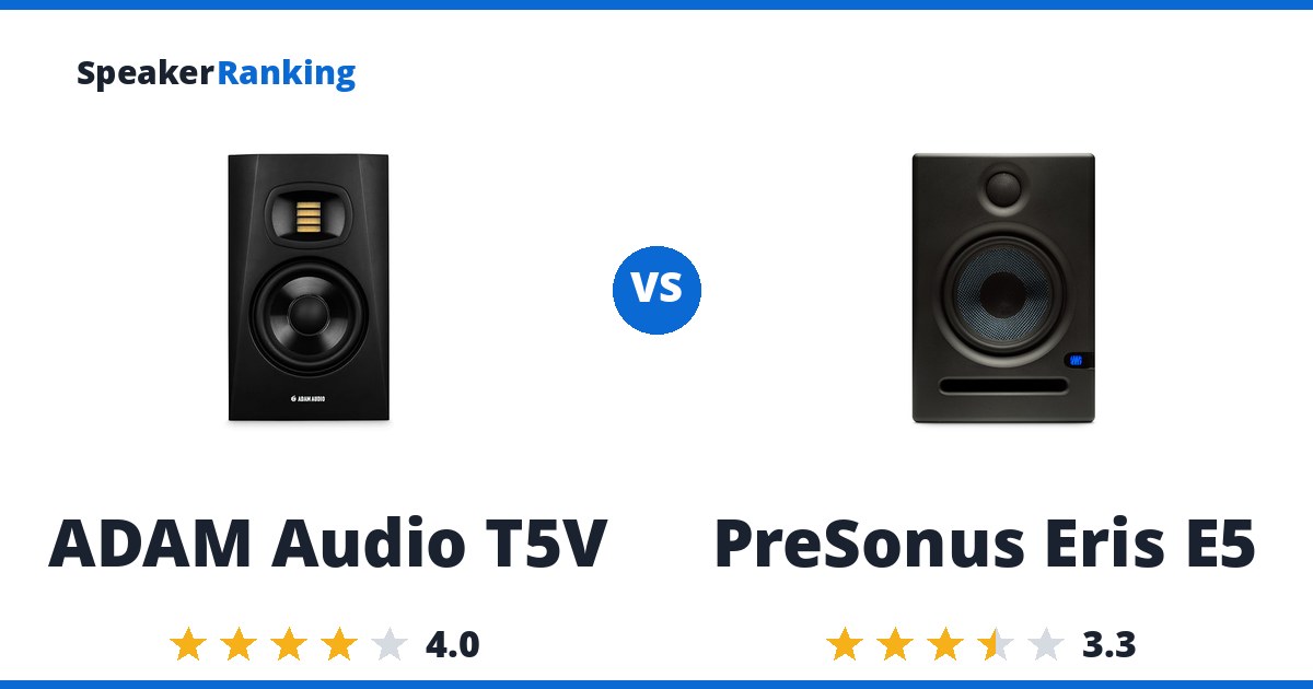ADAM Audio T5V vs PreSonus Eris E5