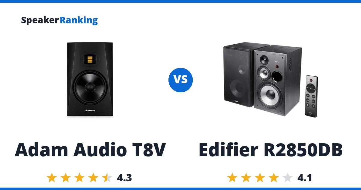 Adam Audio T8V vs Edifier R2850DB