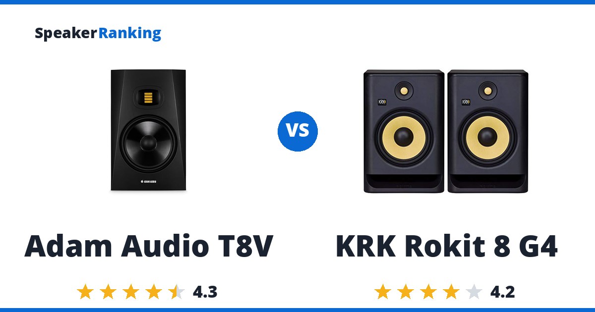Adam Audio T8V vs KRK Rokit 8 G4