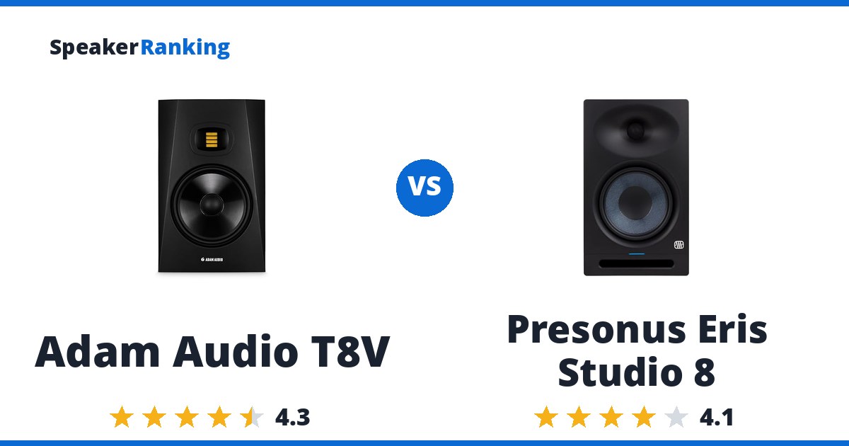 Adam Audio T8V vs Presonus Eris Studio 8