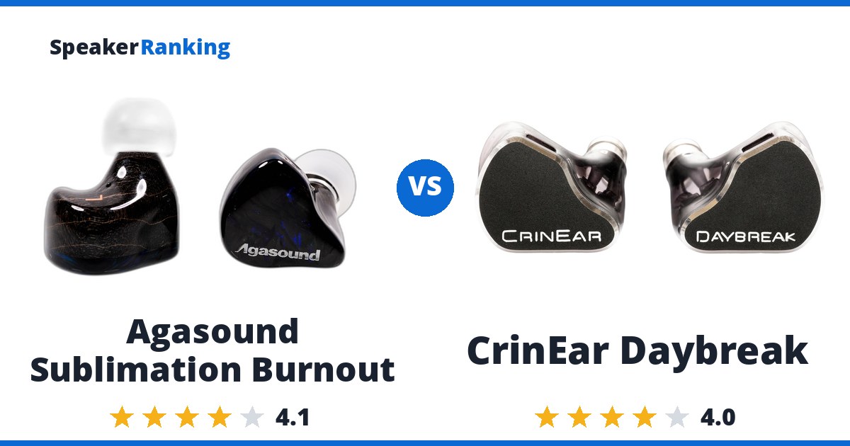Agasound Sublimation Burnout vs CrinEar Daybreak
