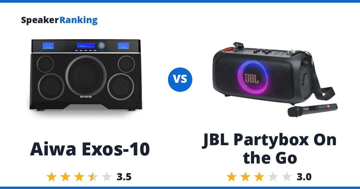Aiwa Exos-10 vs JBL Partybox On the Go