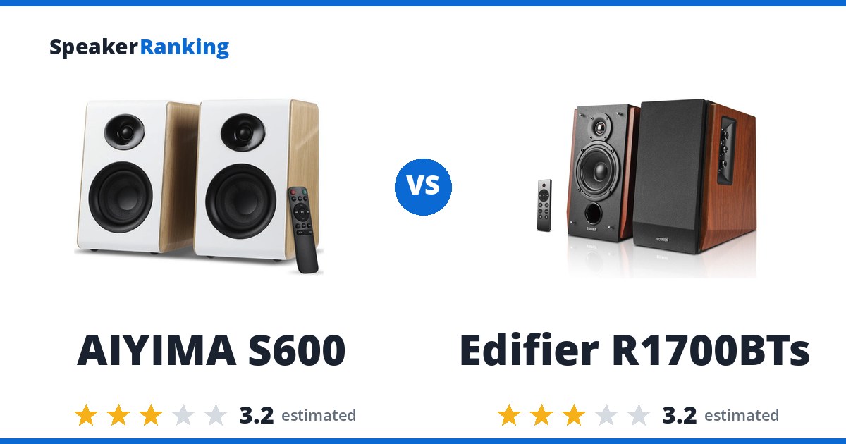 AIYIMA S600 vs Edifier R1700BTs
