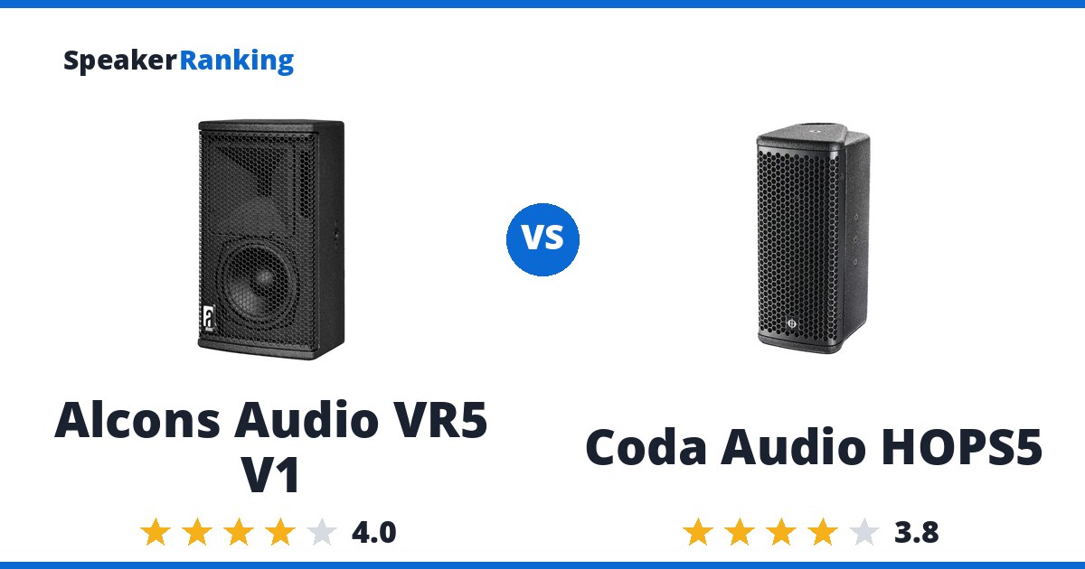 Alcons Audio VR5 V1 vs Coda Audio HOPS5