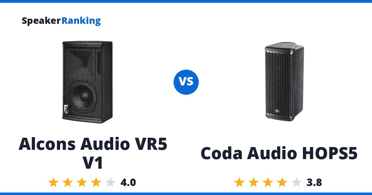 Alcons Audio VR5 V1 vs Coda Audio HOPS5