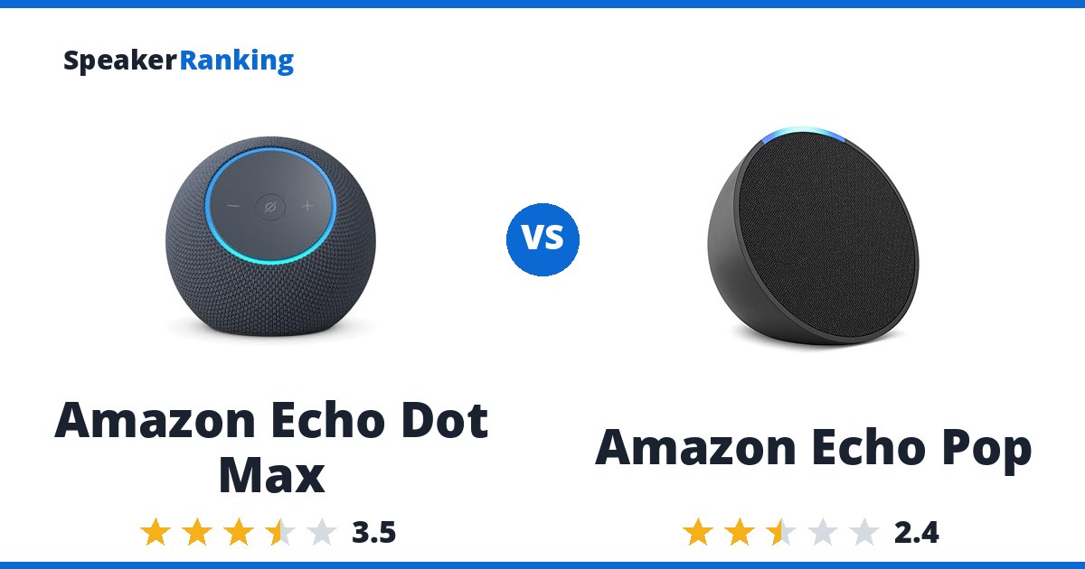 Amazon Echo Dot Max vs Amazon Echo Pop