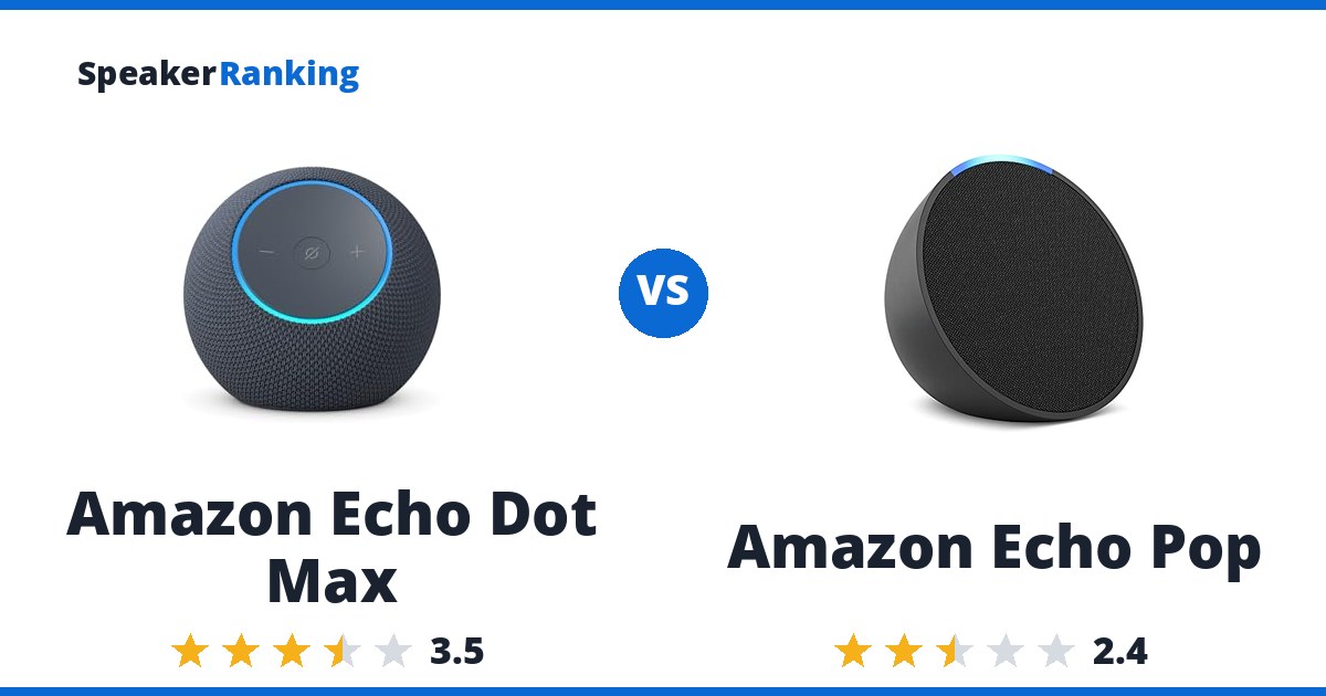 Amazon Echo Dot Max vs Amazon Echo Pop