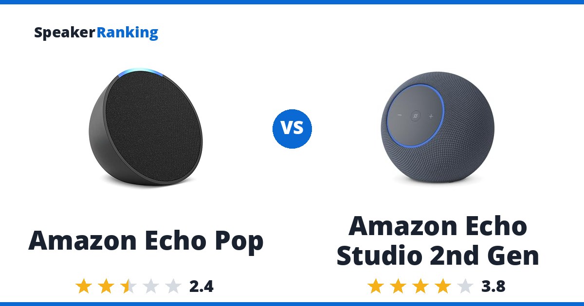 Amazon Echo Pop vs Amazon Echo Studio 2nd Gen