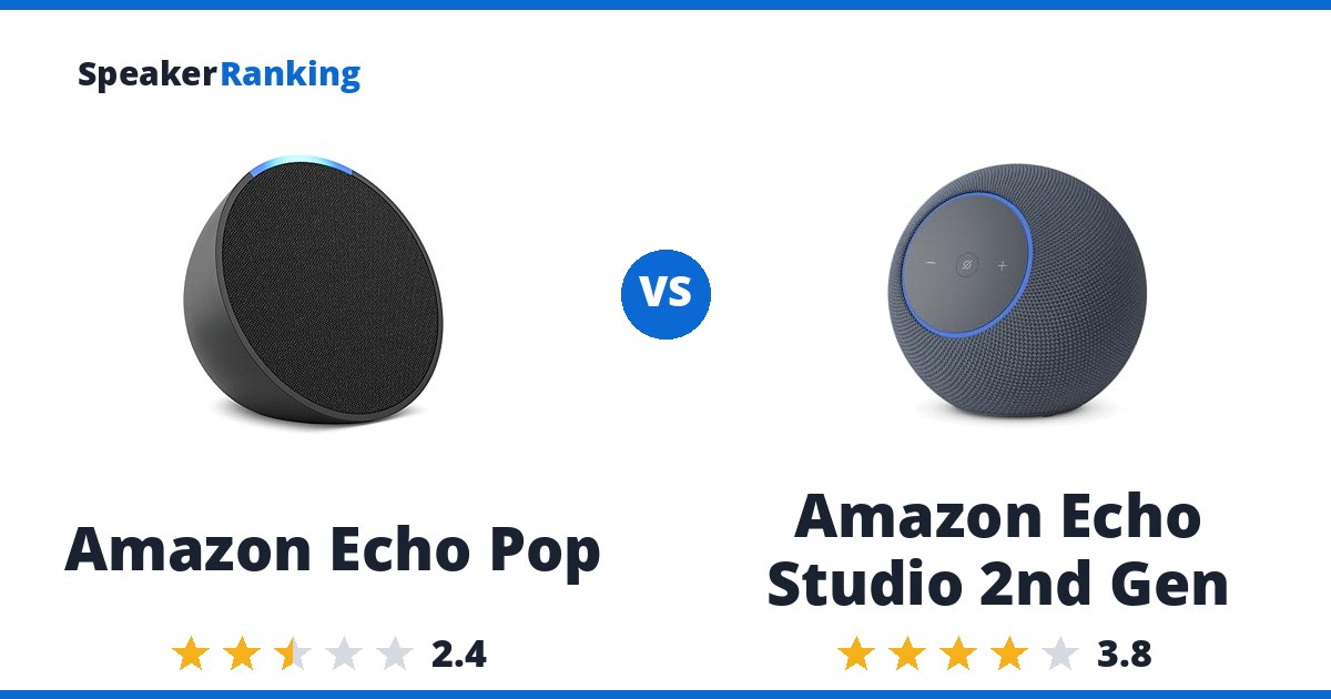 Amazon Echo Pop vs Amazon Echo Studio 2nd Gen
