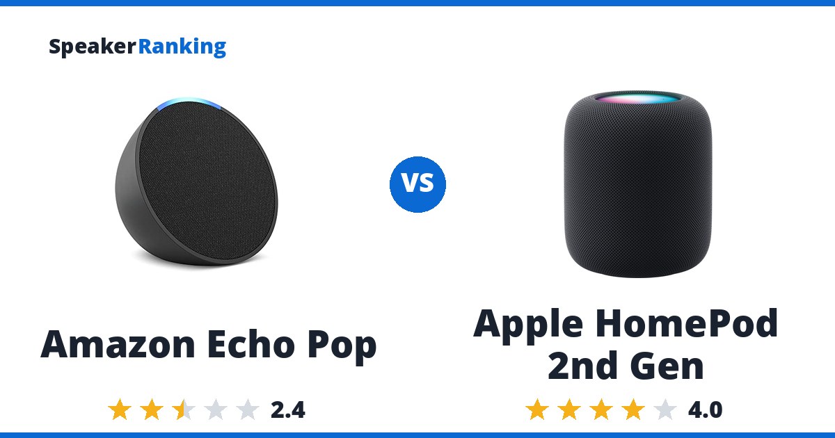 Amazon Echo Pop vs Apple HomePod 2nd Gen