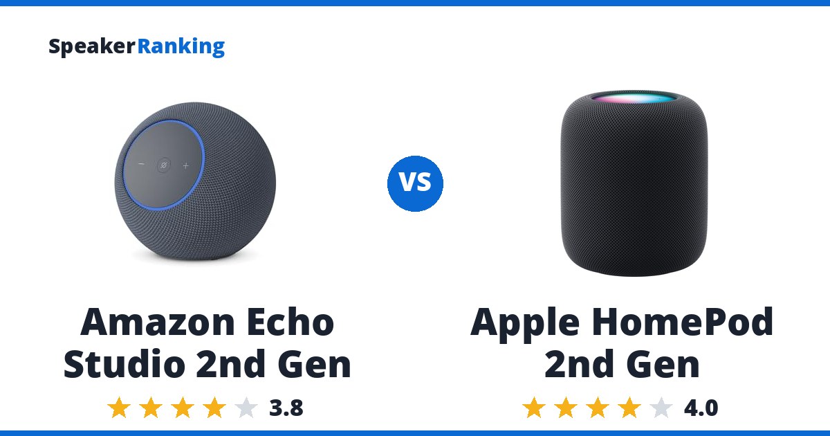 Amazon Echo Studio 2nd Gen vs Apple HomePod 2nd Gen