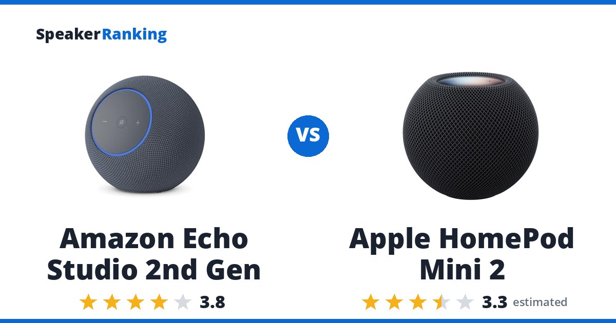 Amazon Echo Studio 2nd Gen vs Apple HomePod Mini 2