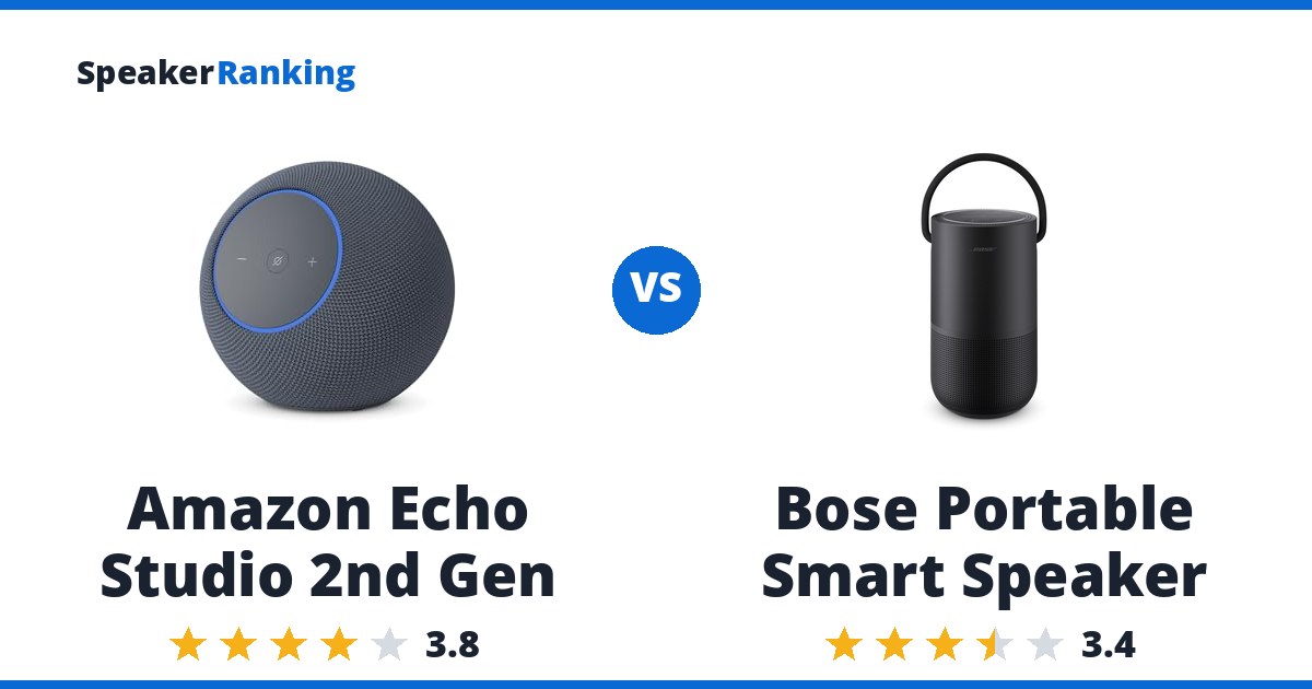 Amazon Echo Studio 2nd Gen vs Bose Portable Smart Speaker