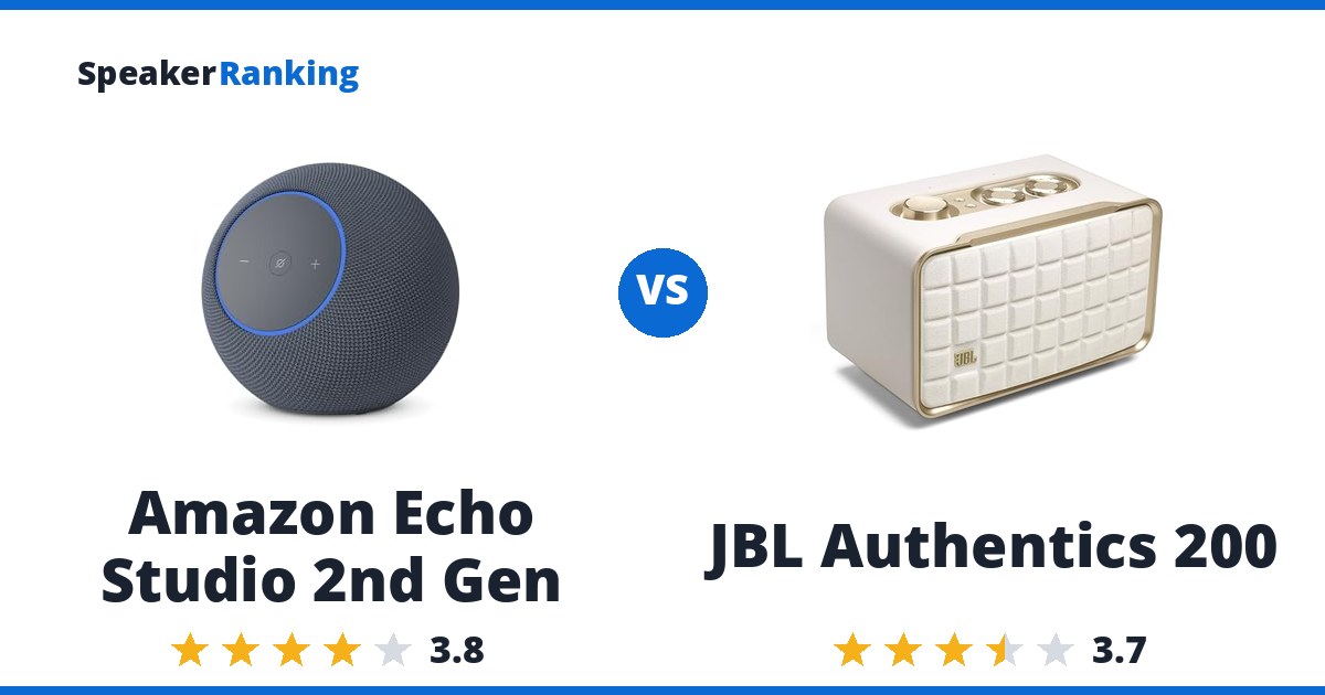 Amazon Echo Studio 2nd Gen vs JBL Authentics 200