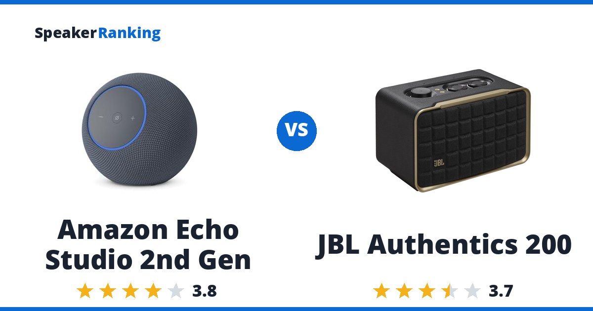 Amazon Echo Studio 2nd Gen vs JBL Authentics 200