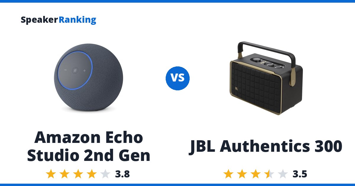 Amazon Echo Studio 2nd Gen vs JBL Authentics 300