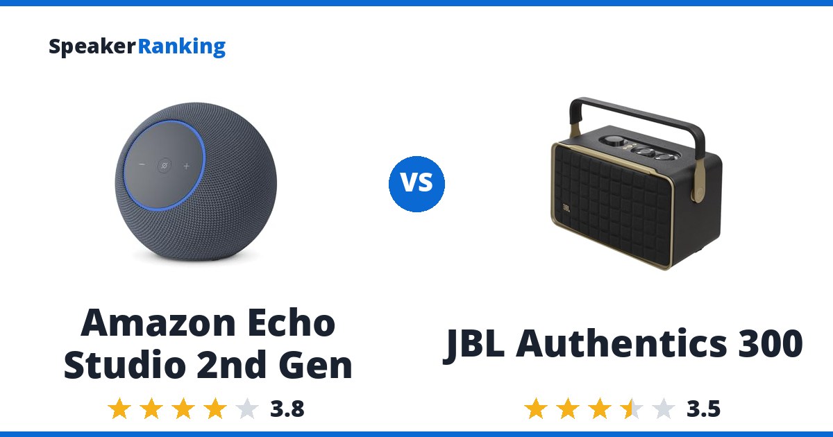 Amazon Echo Studio 2nd Gen vs JBL Authentics 300