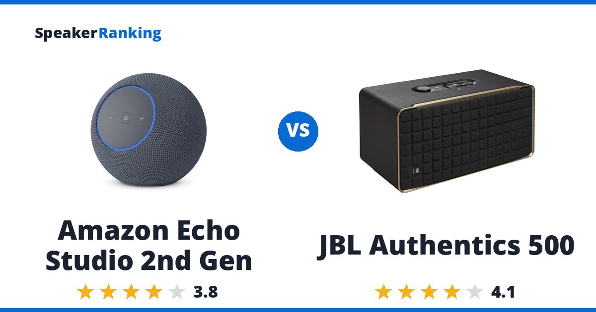 Amazon Echo Studio 2nd Gen vs JBL Authentics 500