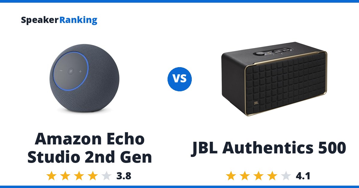 Amazon Echo Studio 2nd Gen vs JBL Authentics 500