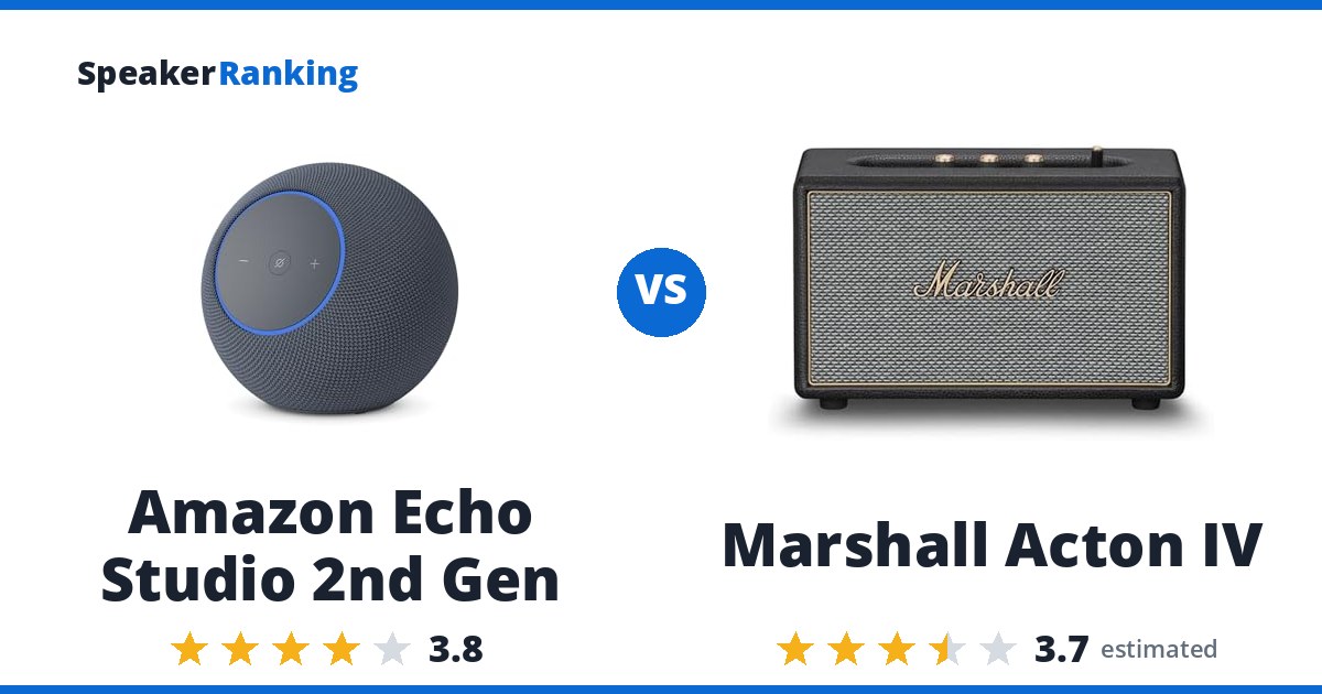 Amazon Echo Studio 2nd Gen vs Marshall Acton IV