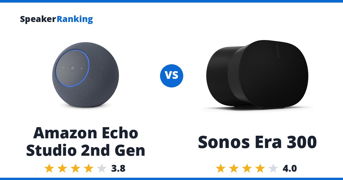 Amazon Echo Studio 2nd Gen vs Sonos Era 300