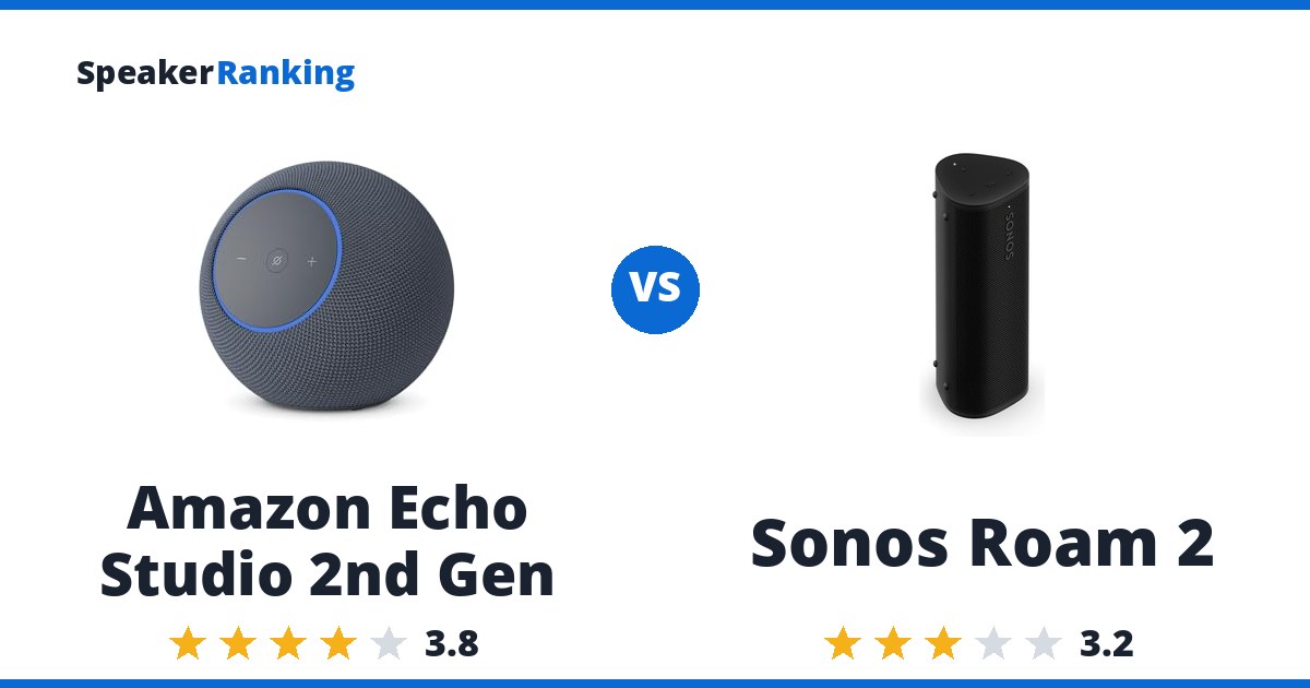 Amazon Echo Studio 2nd Gen vs Sonos Roam 2