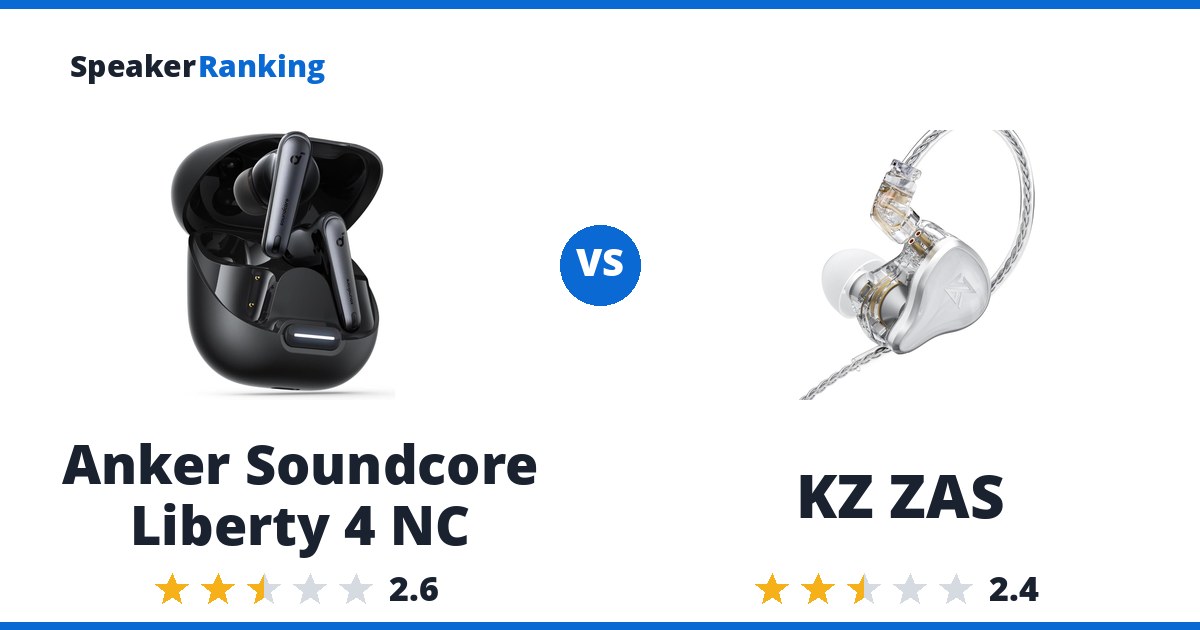 Anker Soundcore Liberty 4 NC vs KZ ZAS