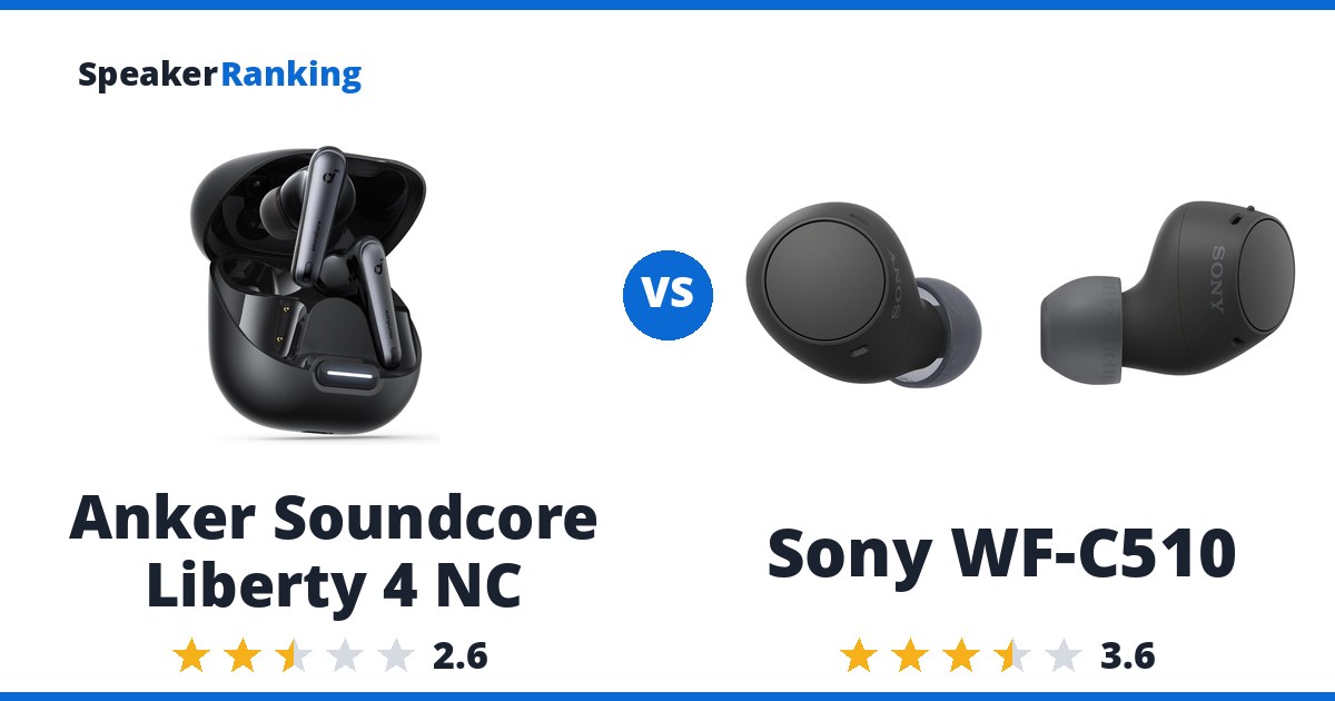 Anker Soundcore Liberty 4 NC vs Sony WF-C510