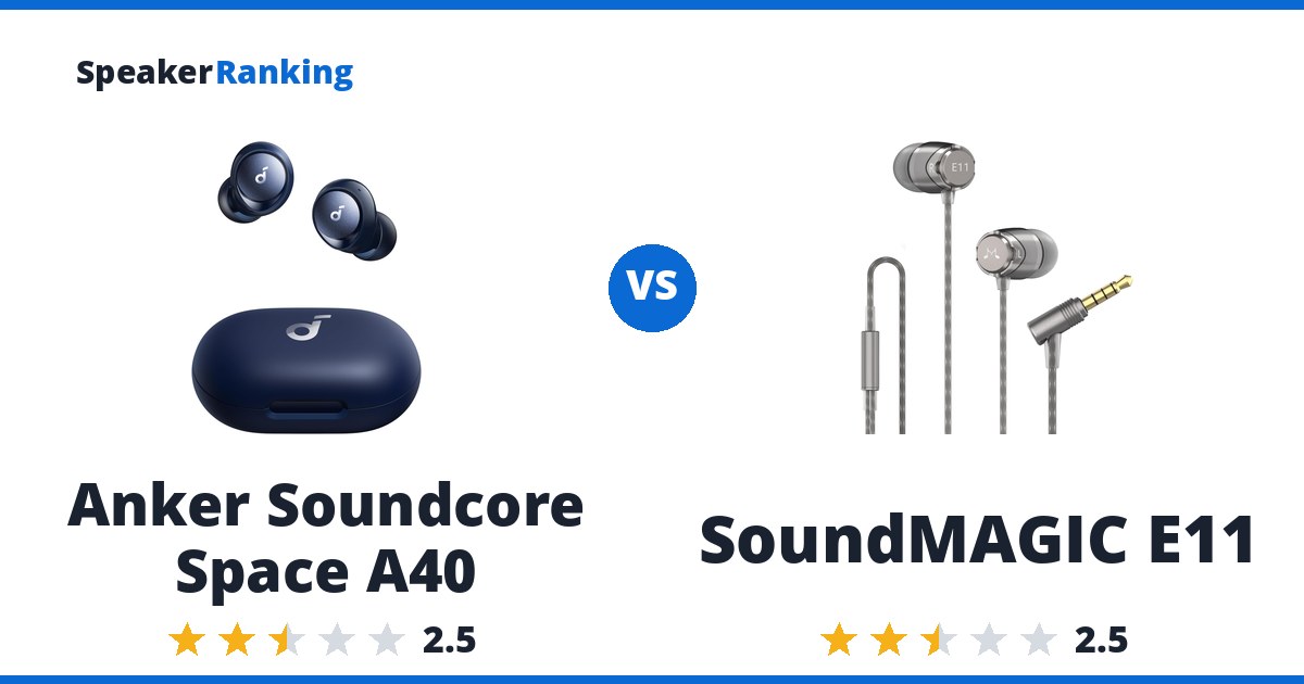 Anker Soundcore Space A40 vs SoundMAGIC E11
