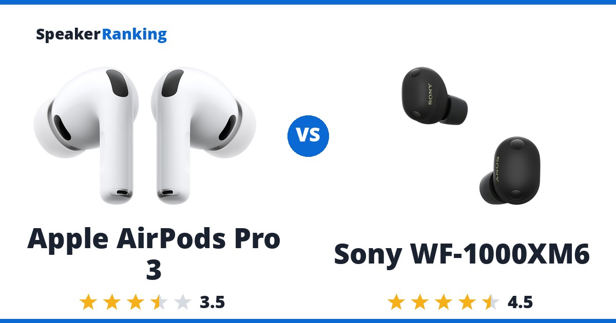 Apple AirPods Pro 3 vs Sony WF-1000XM6