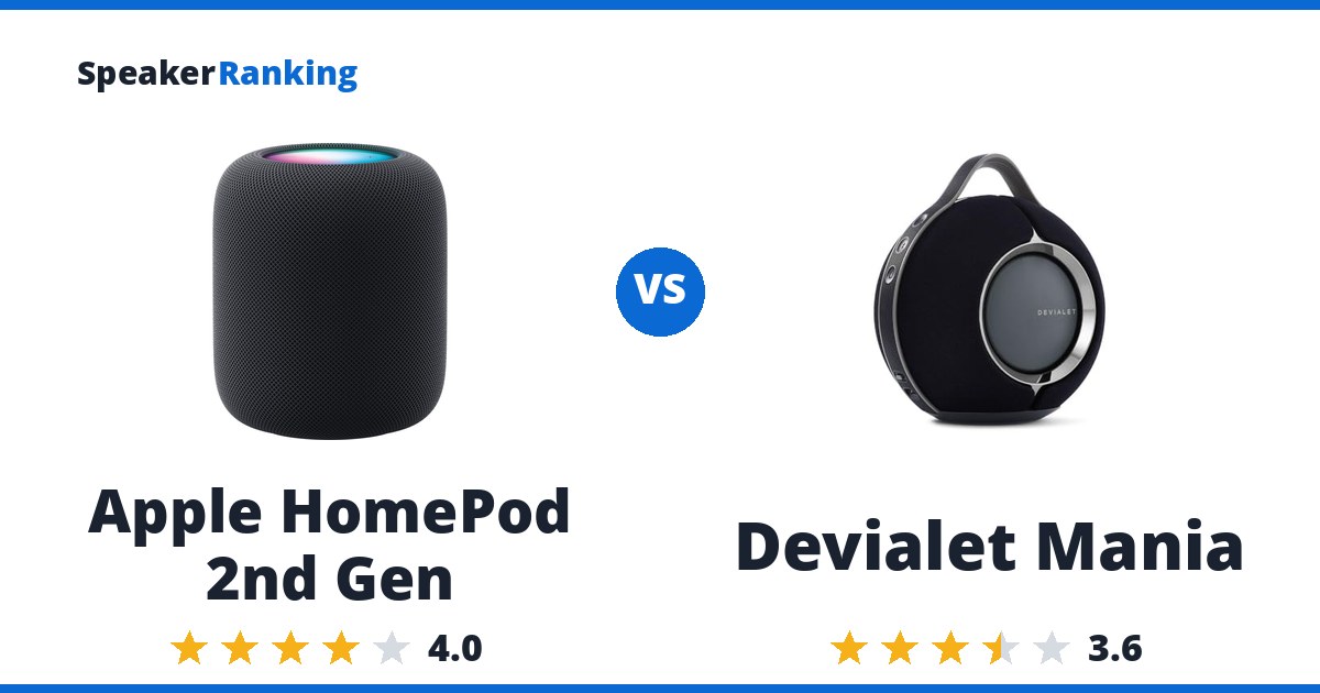 Apple HomePod 2nd Gen vs Devialet Mania