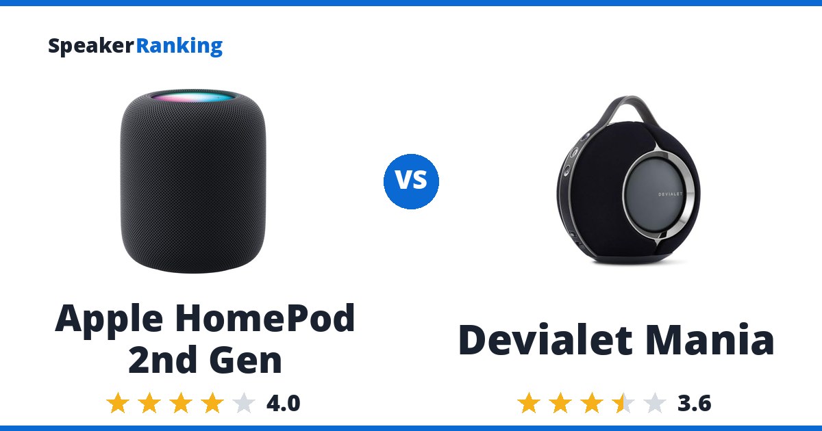 Apple HomePod 2nd Gen vs Devialet Mania