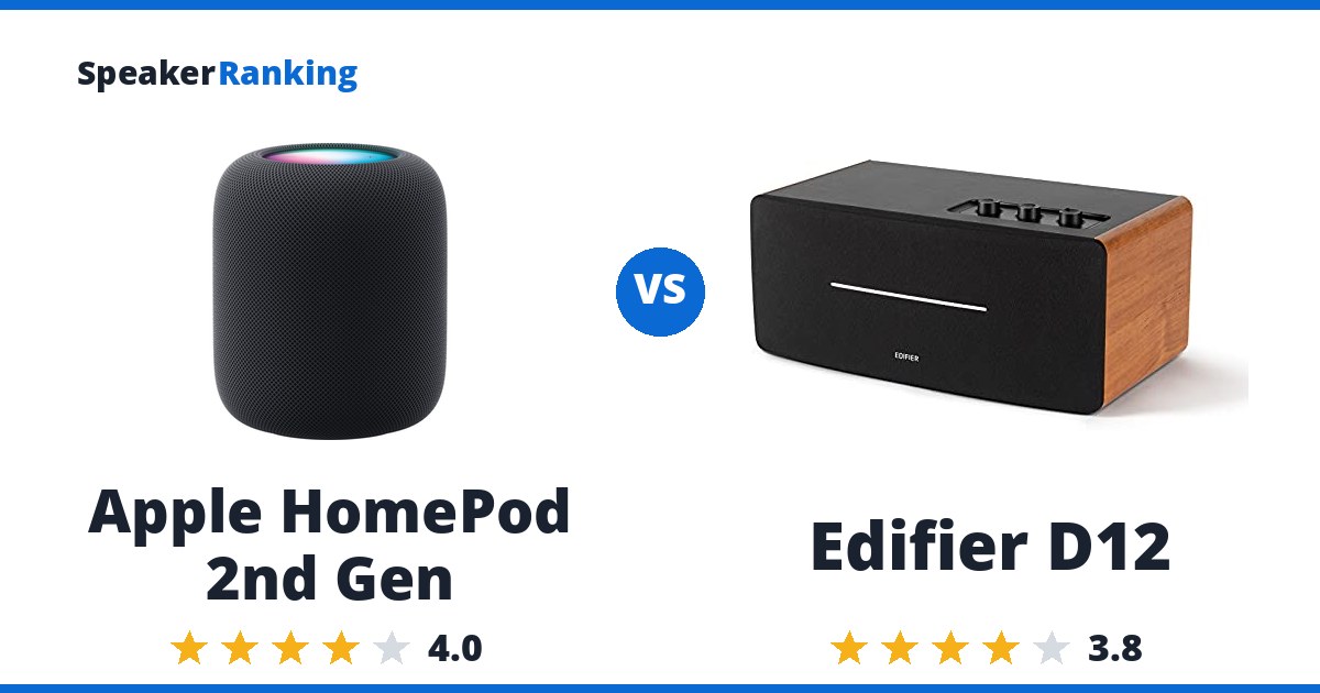 Apple HomePod 2nd Gen vs Edifier D12