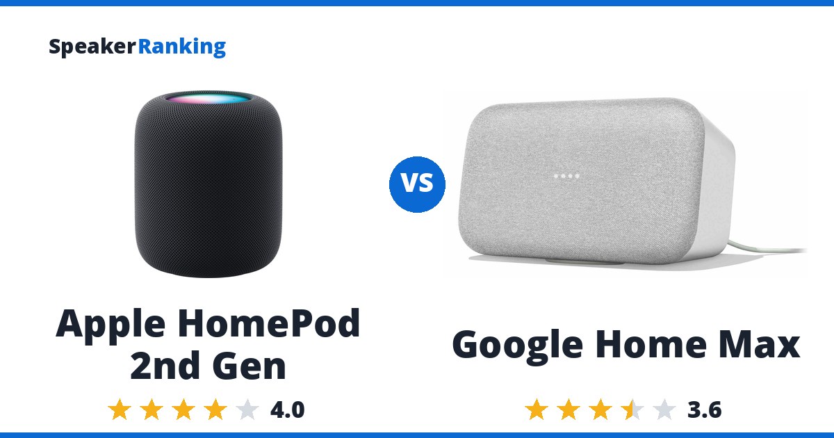 Apple HomePod 2nd Gen vs Google Home Max