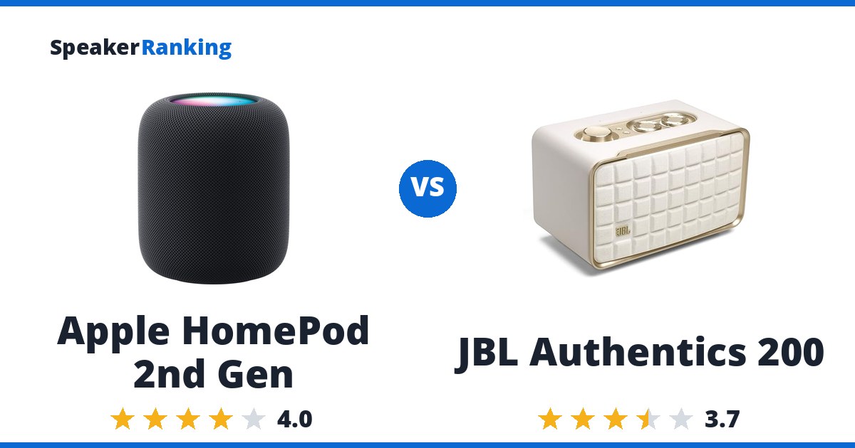Apple HomePod 2nd Gen vs JBL Authentics 200