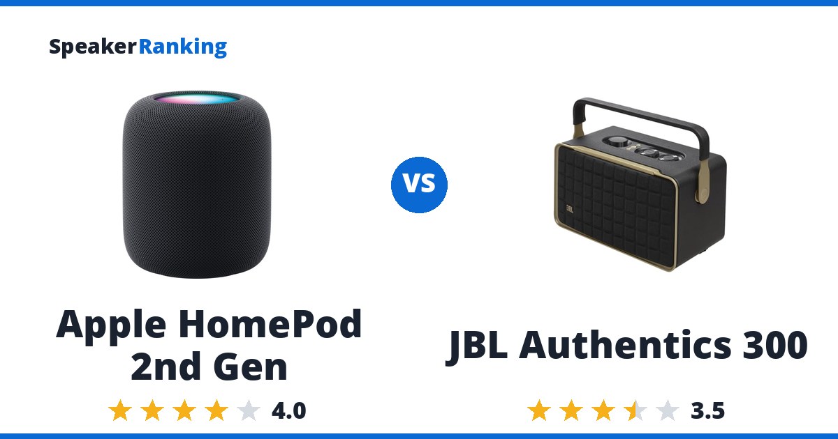 Apple HomePod 2nd Gen vs JBL Authentics 300