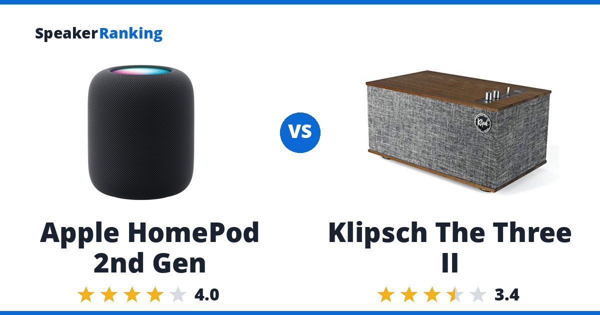 Apple HomePod 2nd Gen vs Klipsch The Three II