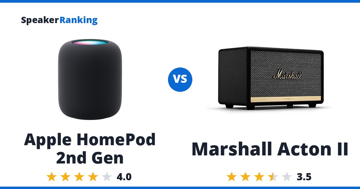 Apple HomePod 2nd Gen vs Marshall Acton II
