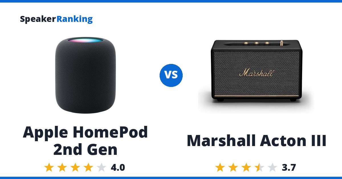 Apple HomePod 2nd Gen vs Marshall Acton III