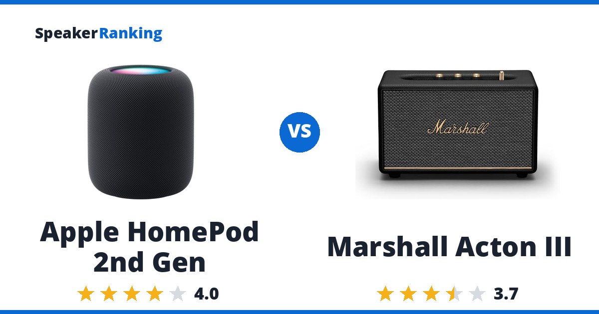Apple HomePod 2nd Gen vs Marshall Acton III