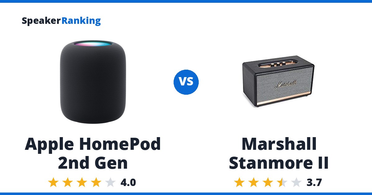 Apple HomePod 2nd Gen vs Marshall Stanmore II