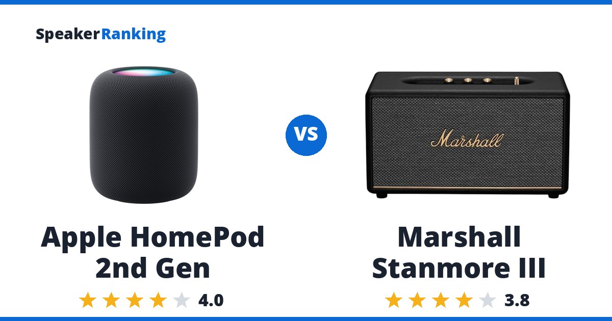 Apple HomePod 2nd Gen vs Marshall Stanmore III