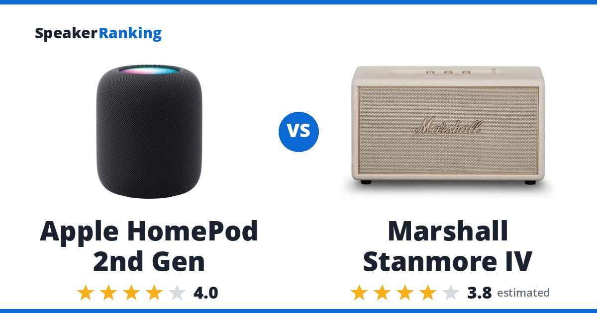 Apple HomePod 2nd Gen vs Marshall Stanmore IV