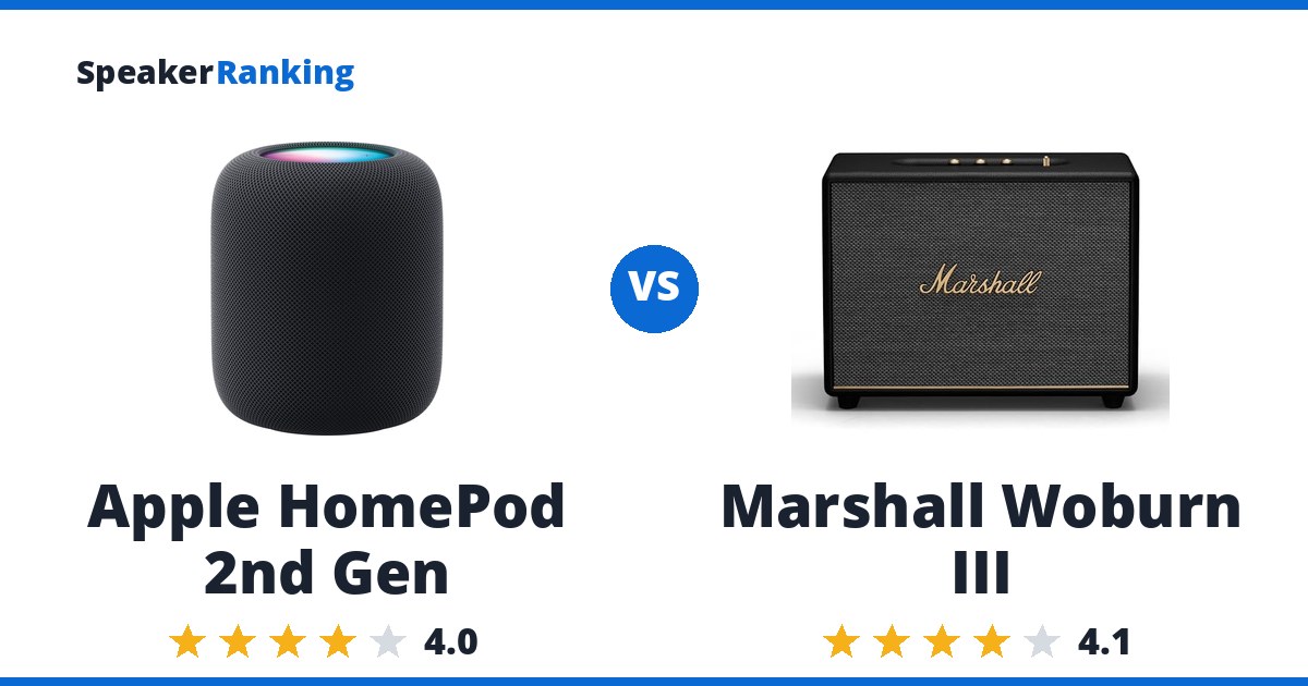 Apple HomePod 2nd Gen vs Marshall Woburn III