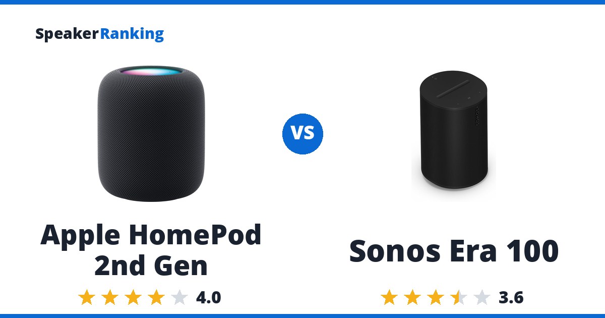 Apple HomePod 2nd Gen vs Sonos Era 100